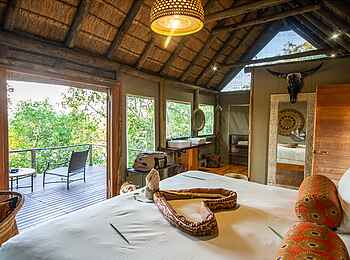 Nxamaseri Island Lodge: Blick aus dem Zimmer Nxamaseri Island Lodge: Blick aus dem Zimmer