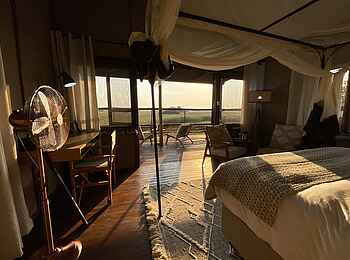 Setari Treehouse: Blick aus dem Gästezelt Setari Treehouse: Blick aus dem Gästezelt