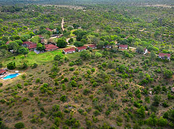 Kirkman's Kamp Lodge: Luftaufnahme Lodge