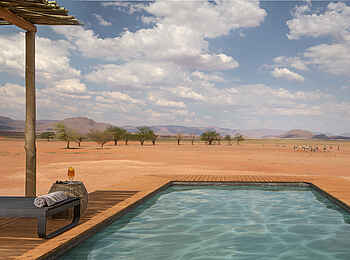 Kwessi Dunes Lodge: Blick vom Pooldeck