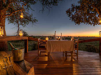 Camp Okavango: Abendstimmung Camp Okavango: Abendstimmung