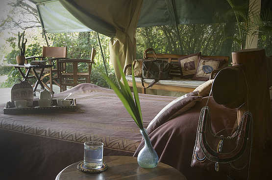 Kicheche Mara Camp: Blick auf die private Terrasse Kicheche Mara Camp: Blick auf die private Terrasse