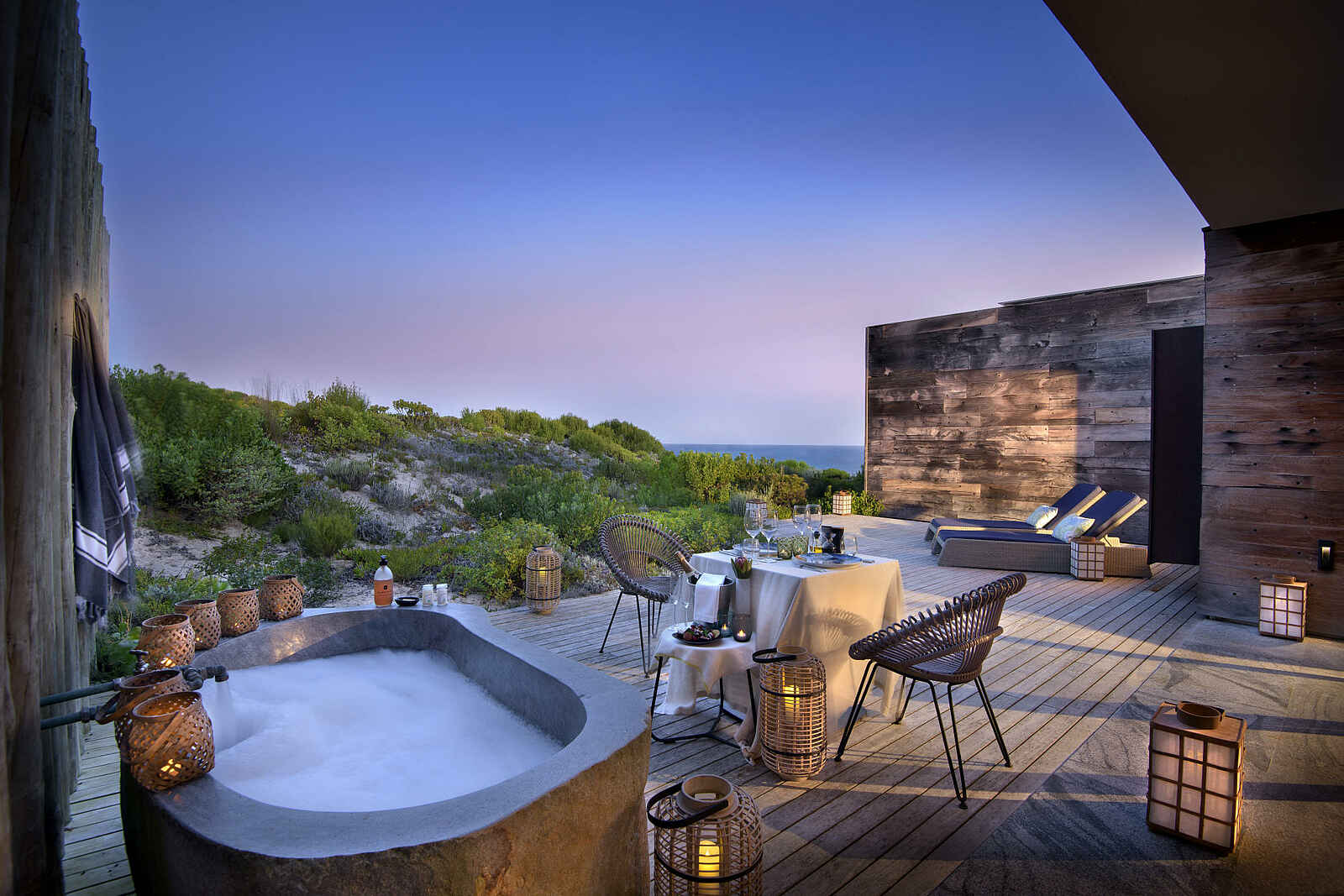 Morukuru Beach Lodge: Die Terrasse der Honeymoon Suite Morukuru Beach Lodge: Die Terrasse der Honeymoon Suite