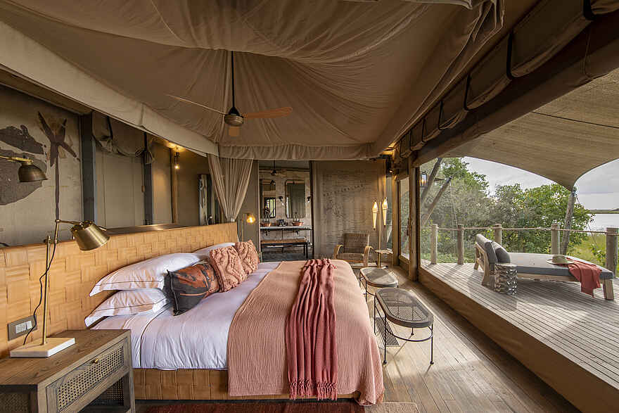 Duma Tau Camp: Blick nach draußen Duma Tau Camp: Blick nach draußen