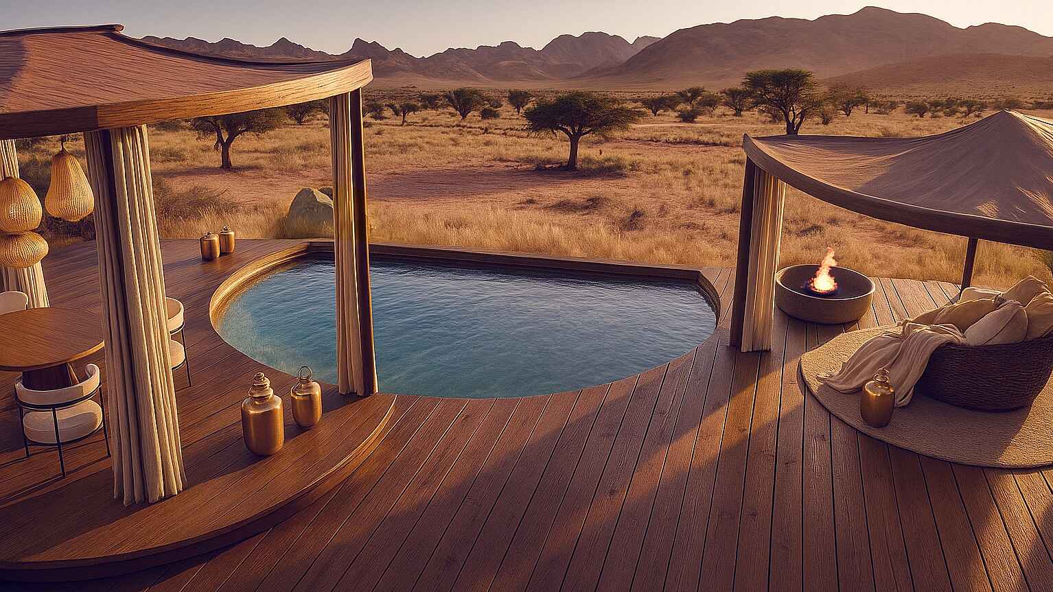 Luna Namib Collection: Terrasse mit Pool Luna Namib Collection: Terrasse mit Pool