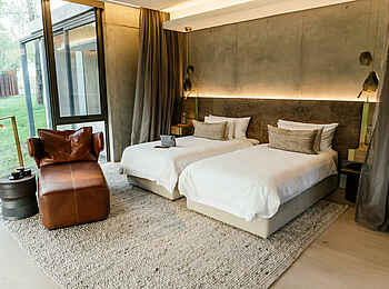 Cheetah Plains Mapogo House: Twin Room einer Interleading Suite Cheetah Plains Mapogo House: Twin Room einer Interleading Suite