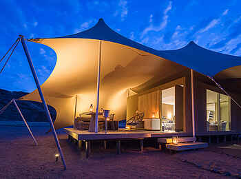 Hoanib Skeleton Coast Camp: Standardtent Ansicht