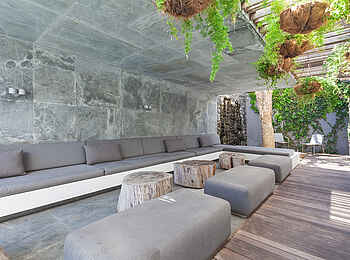 POD Camps Bay Boutique Hotel: Loungebereich außen