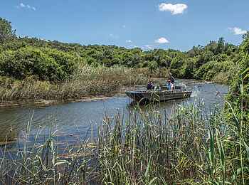 Kariega Settlers Drift Lodge: Bootsfahrt auf dem Fluss