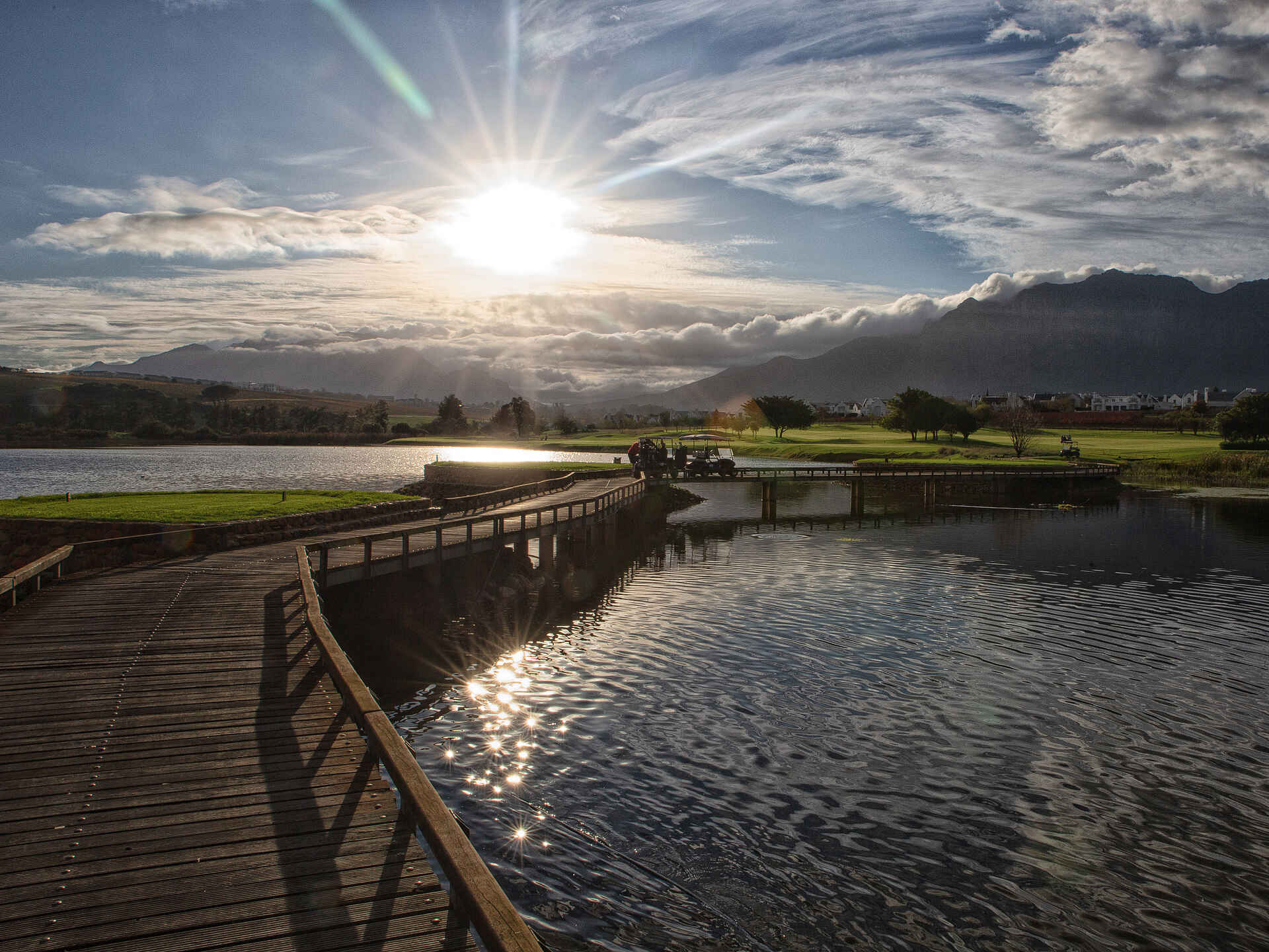 De Zalze Golf Club: Wasser-Elemente