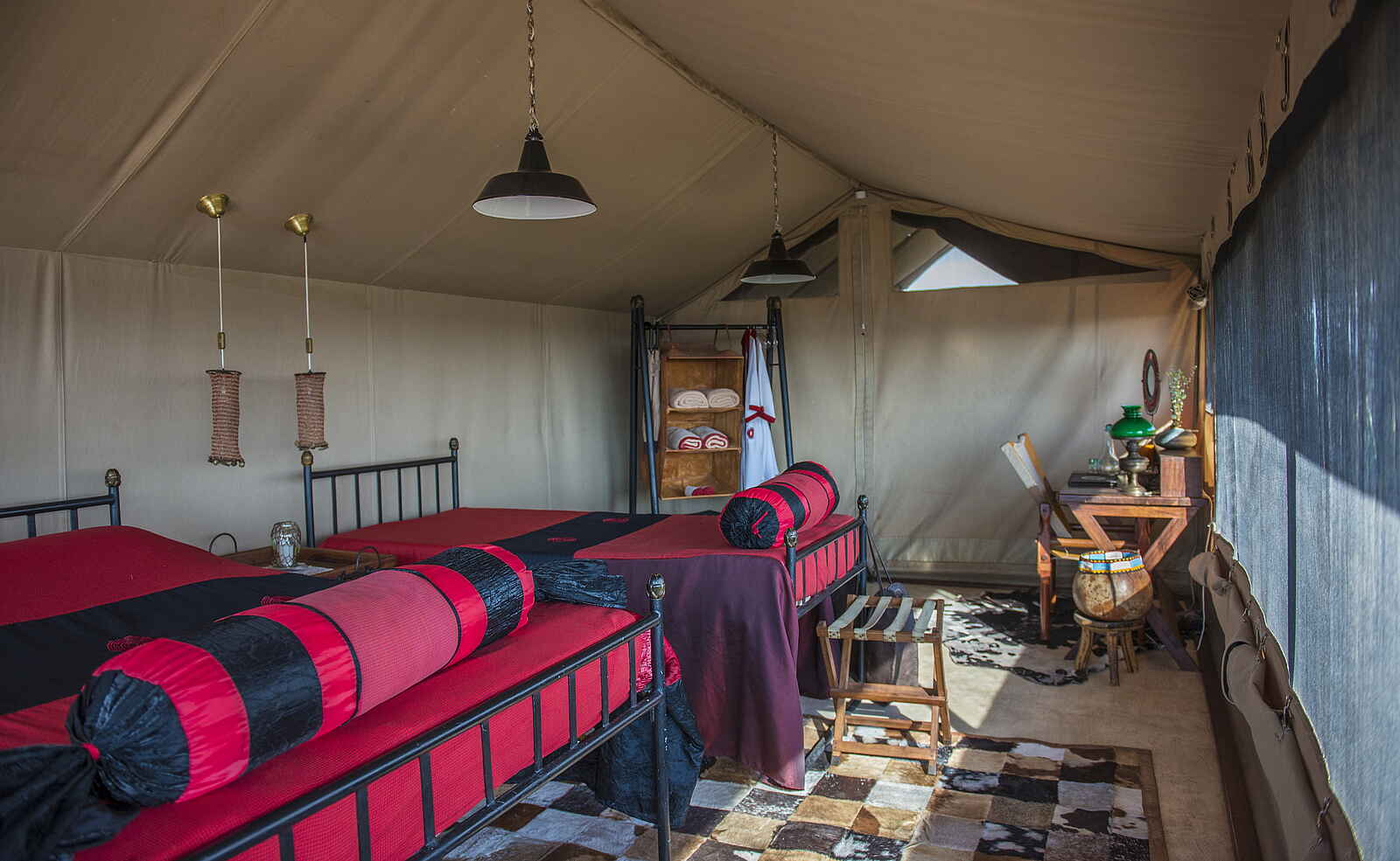 Shu'mata Camp: Gästezeltinterieur Shu'mata Camp: Gästezeltinterieur