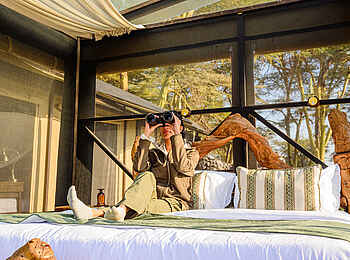 Soroi Amboseli Camp: Tiere vom Tagesbett beobachten