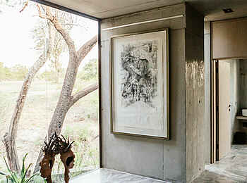 Cheetah Plains Mapogo House: Viel Kunst Cheetah Plains Mapogo House: Viel Kunst