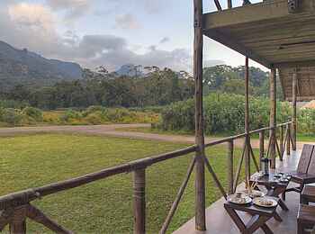 Bale Mountain Lodge: Blick von der Veranda Bale Mountain Lodge: Blick von der Veranda