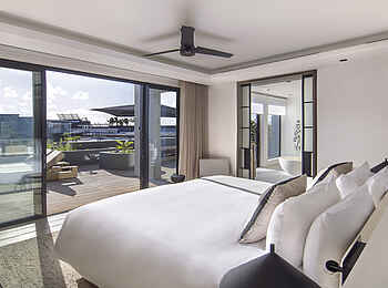 LUX Grand Baie: Aussicht vom Hauptschlafzimmer des Pool Penthouses LUX Grand Baie: Aussicht vom Hauptschlafzimmer des Pool Penthouses