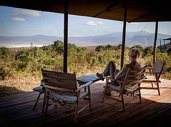 Entamanu Ngorongoro Camp: Private Veranda