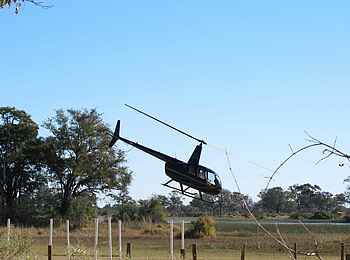 Kujwana Camp: Helikopter
