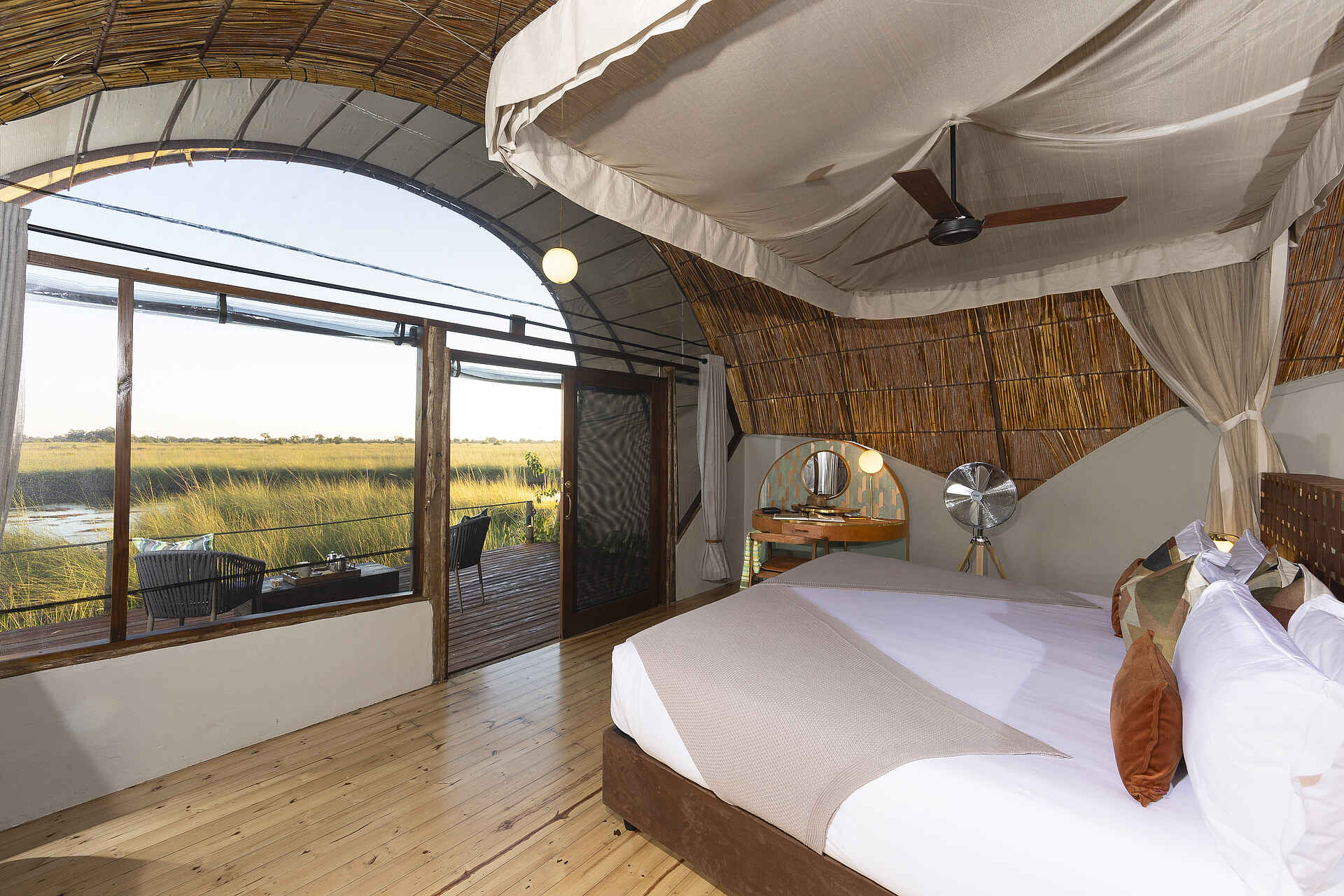Okuti Camp: Schlafbereich Familiensuite Okuti Camp: Schlafbereich Familiensuite
