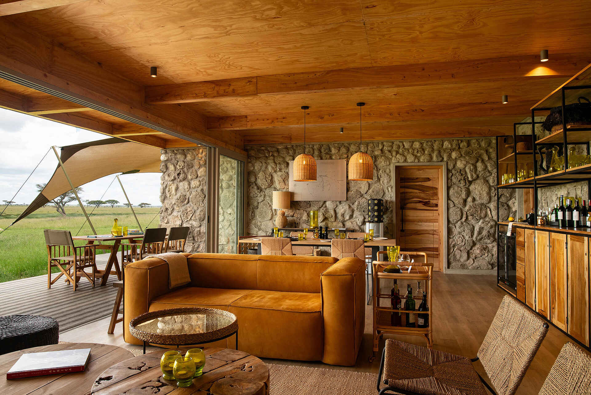 The Retreats at Namiri Plains Camp: Blick aus der Lounge