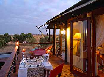 Olare Mara Kempinski: Esstisch auf privater Veranda