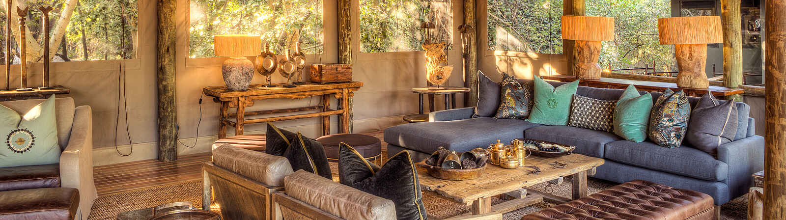 Camp Moremi: die Lounge Camp Moremi: die Lounge