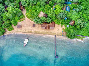 Mbali Mbali Mahale Lodge: Ansicht von oben