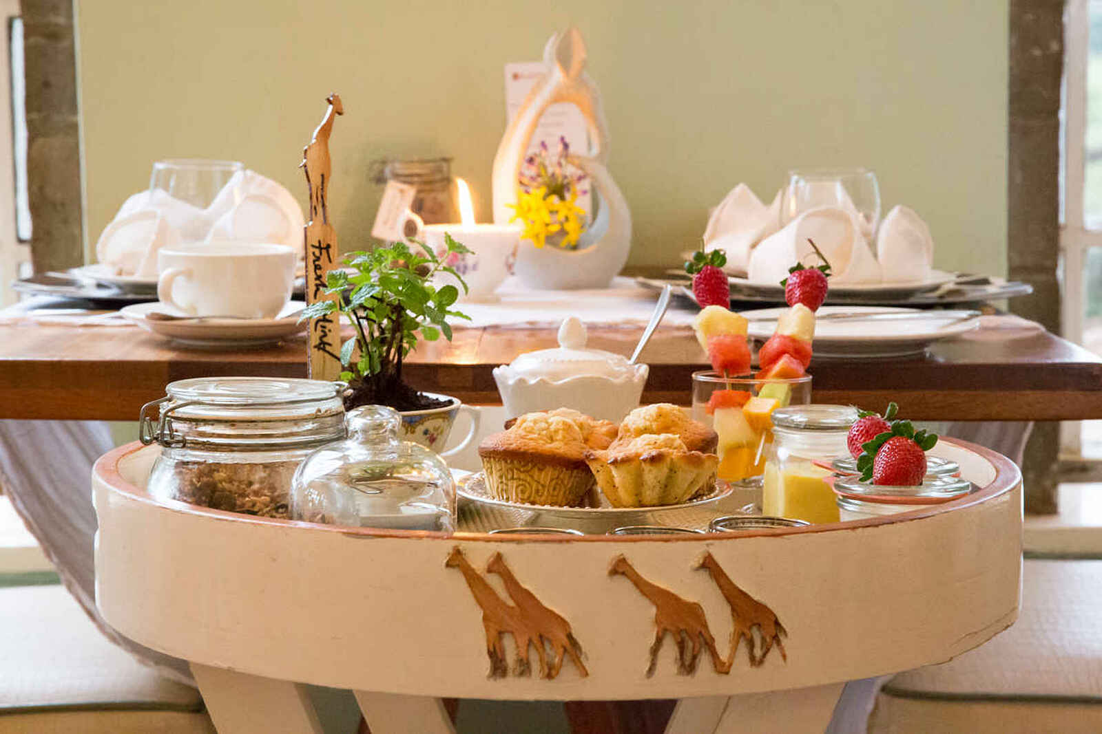 Giraffe Manor: Frühstücksbuffet Giraffe Manor: Frühstücksbuffet