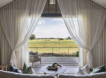 Chitabe Camp: Standard Tent Blick hinaus