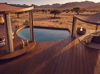 Luna Namib Collection: Terrasse mit Pool