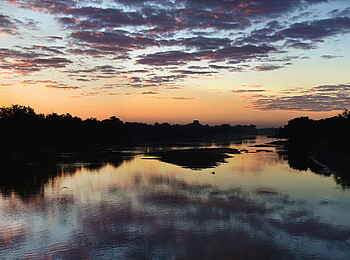 Mapazi Camp: Abendstimmung