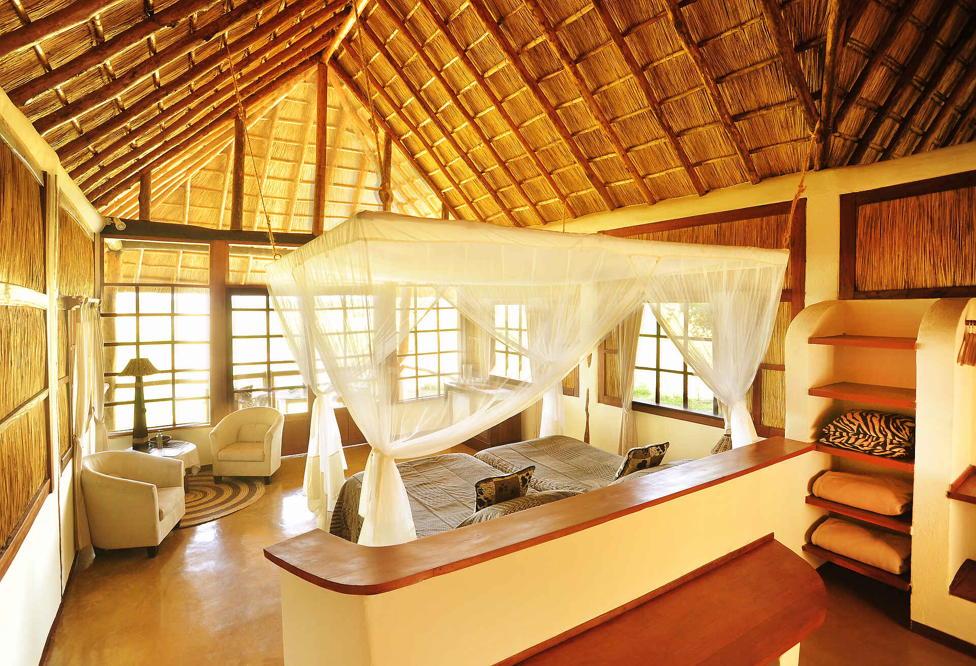 Kafunta River Lodge: Ablageflächen