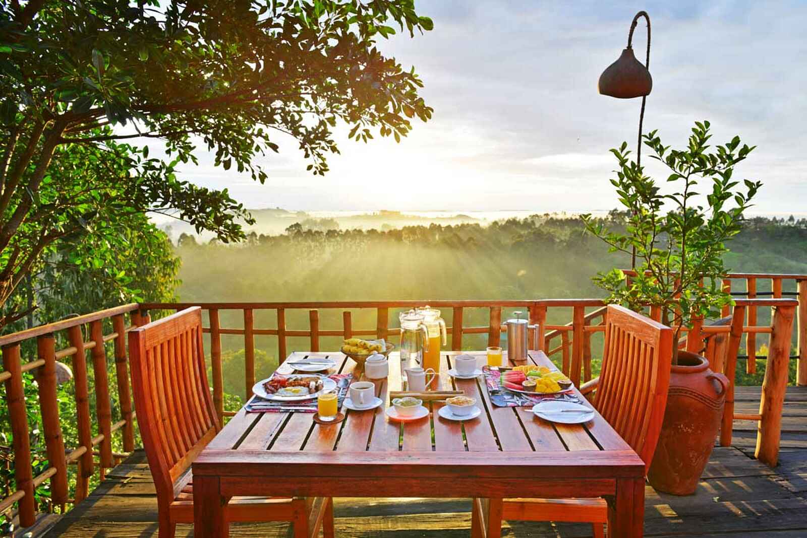 Kyaninga Lodge: Frühstück Kyaninga Lodge: Frühstück