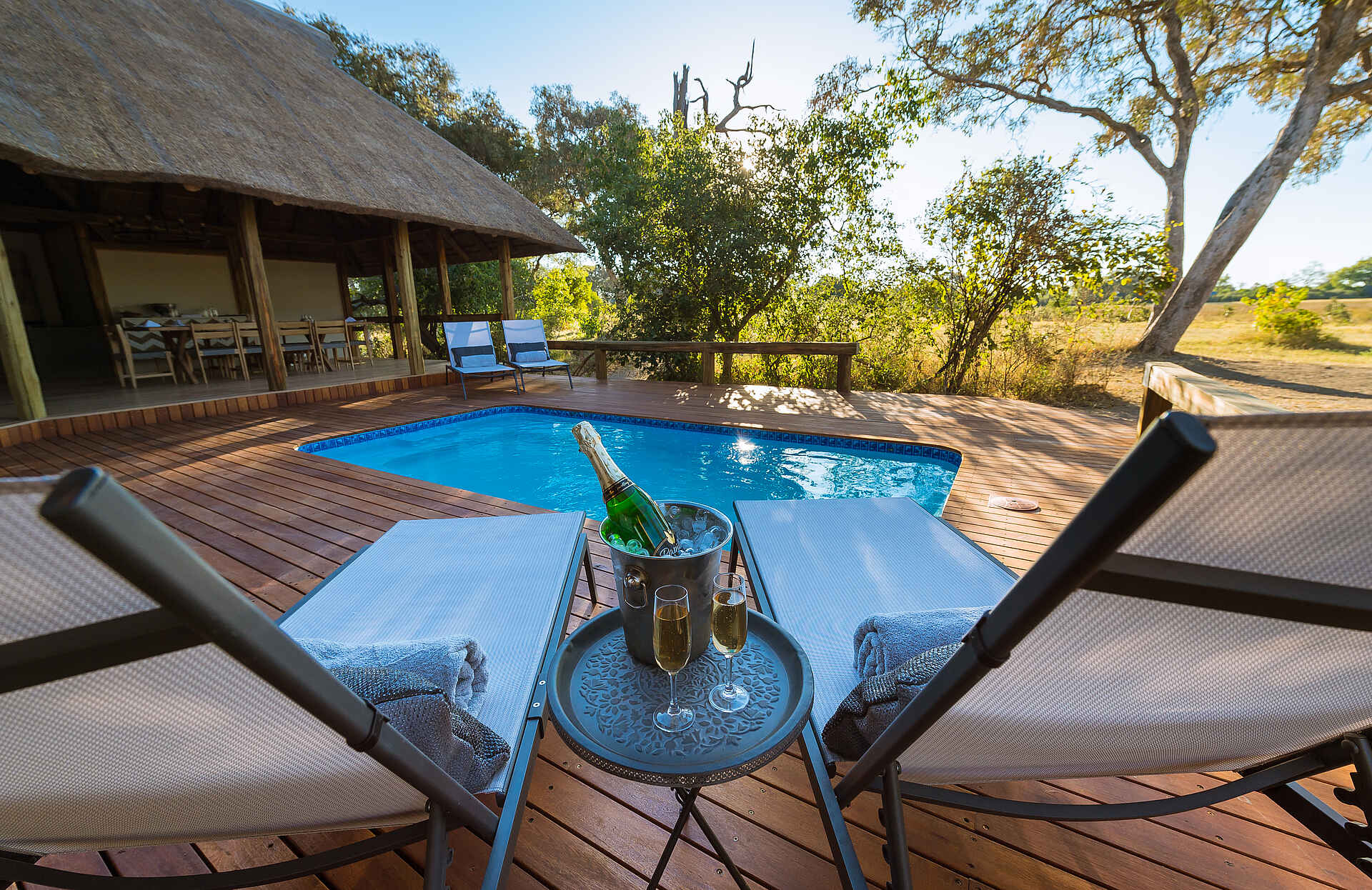 Kwando Splash, NG20, Okawango-Delta, pool, Swimming Pool, Afrikarma, Afrikarma Safaris, Afrikarma Safaris - Wildnis. Hautnah, Afrikarma.de