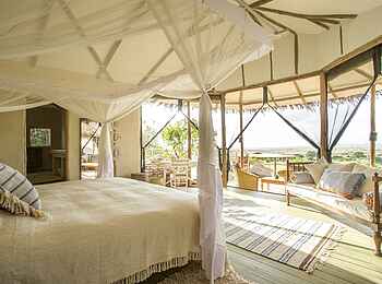 Mkombe's House Lamai: Schlafzimmer mit Aussicht