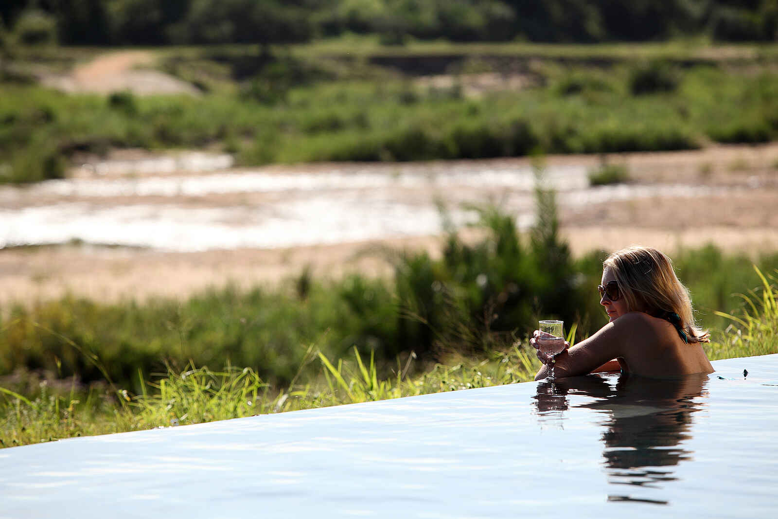 MalaMala Camp: Ausblick vom Pool MalaMala Camp: Ausblick vom Pool