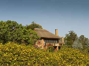 Kitela Lodge: Der Garten und ein Gästezimmer