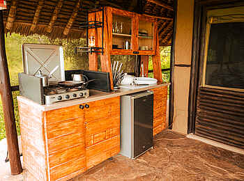 Soroi Leopards Lair Cottages: Küchenzeile Cottage