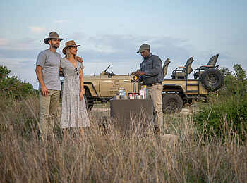 Tintswalo Safari Lodge: Kaffeepause auf der morgendlichen Pirschfahrt