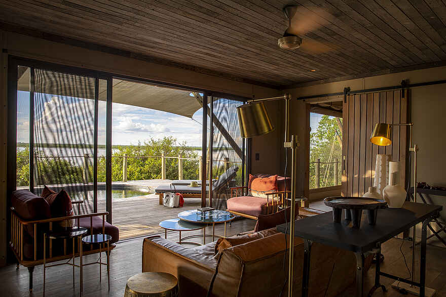 Duma Tau Camp: Zeltinneres Duma Tau Camp: Zeltinneres