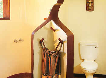 Kafunta River Lodge: Dusche und WC