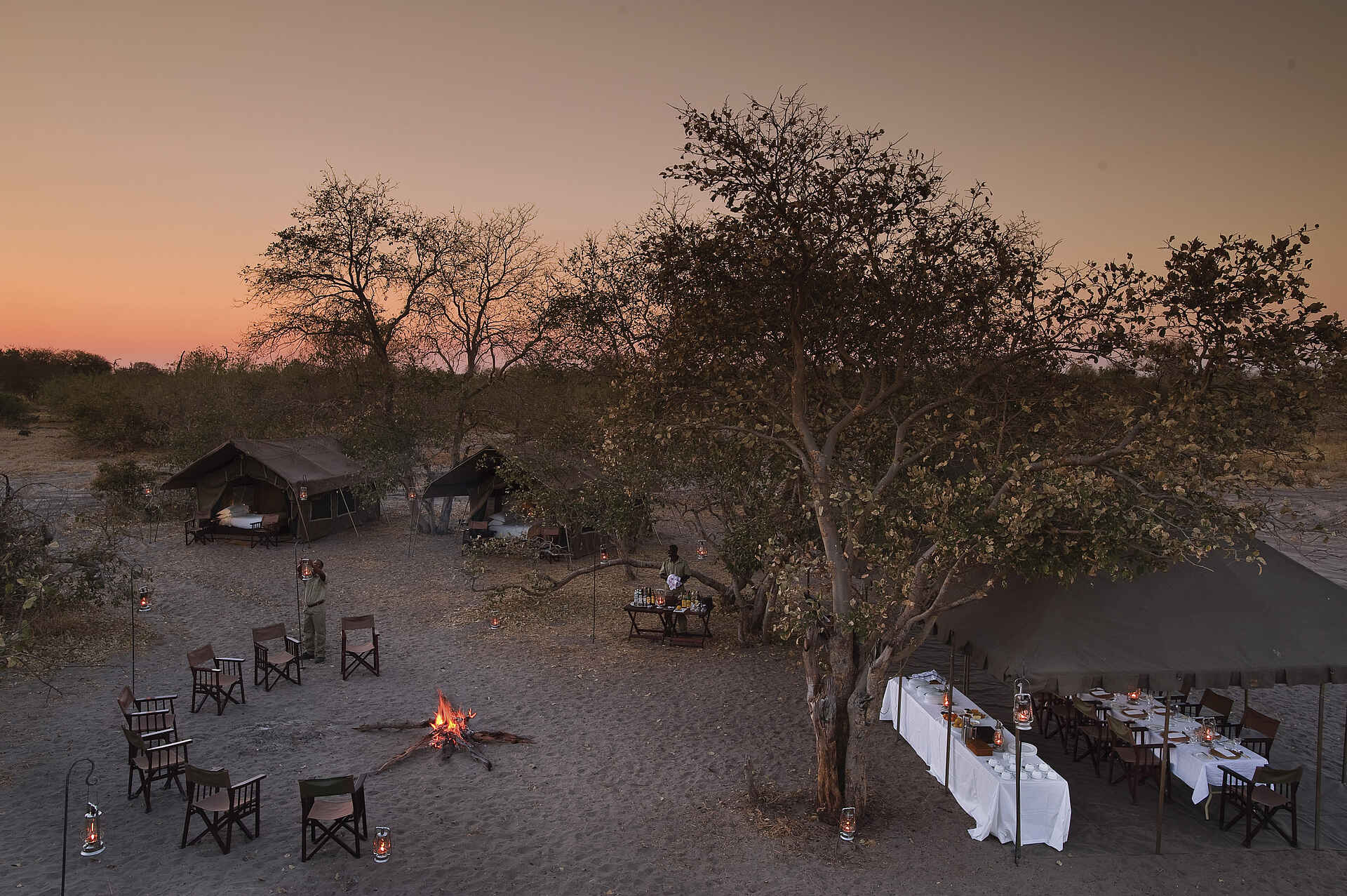 Savute under Canvas: Das Camp aus der Luft