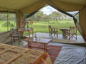 Sirikoi: Schlafbereich im Zelt des Guides