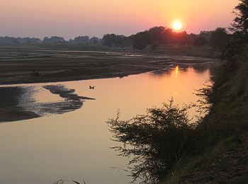 Tafika Camp: Luangwa im Sonnenuntergang