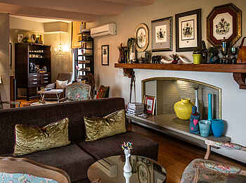 Teremok Marine Lodge and Spa: Am Kamin Teremok Marine Lodge and Spa: Am Kamin