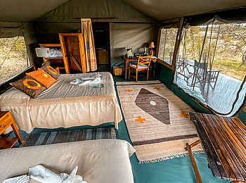 Porini Rhino Camp: Zeltinneres