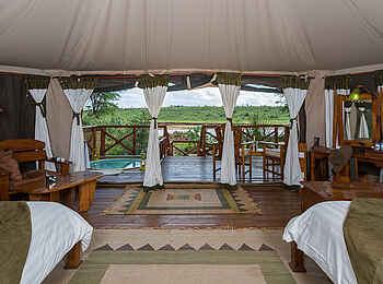 Elephant Bedroom Camp: Gästezeltinterieur