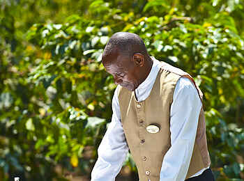 Arusha Coffee Lodge: Kellner bei der Arbeit
