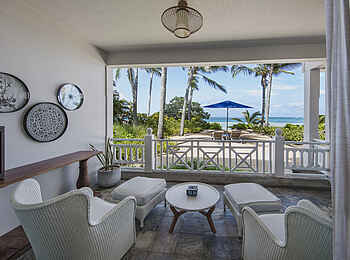 Heritage Le Telfair Golf & Wellness Resort: Die Veranda einer Ocean Suite Heritage Le Telfair Golf & Wellness Resort: Die Veranda einer Ocean Suite