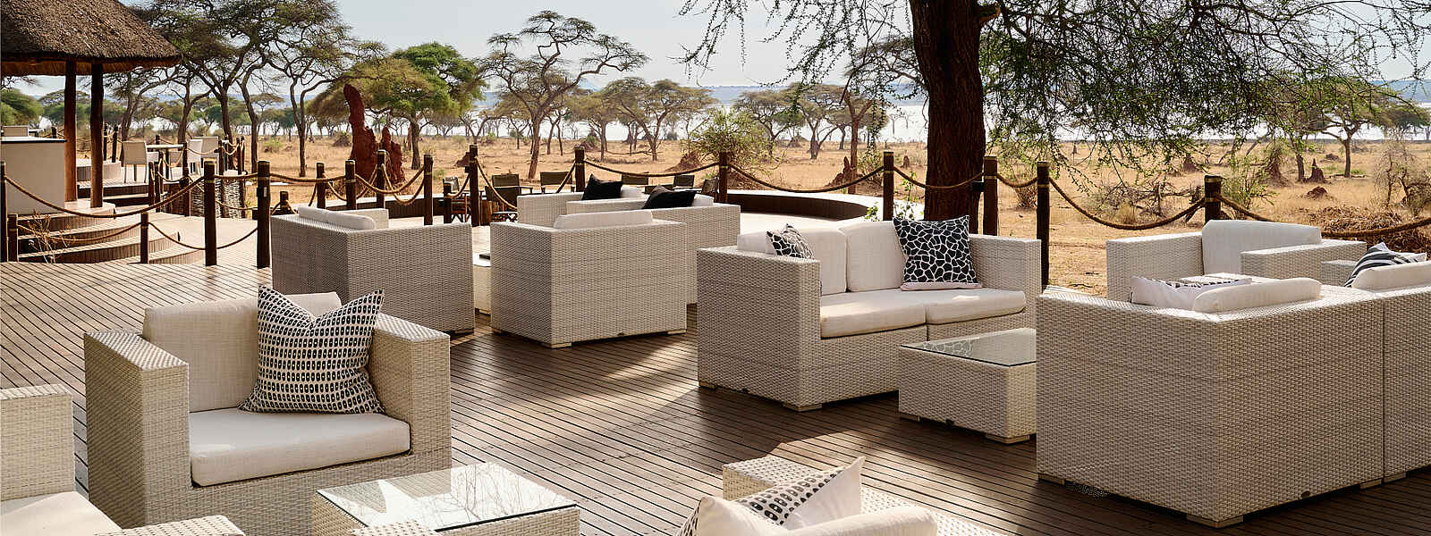 Sanctuary Swala: Terrasse mit Traumblick Sanctuary Swala: Terrasse mit Traumblick