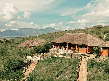 Soroi Leopards Lair Cottages: Blick auf das Camp